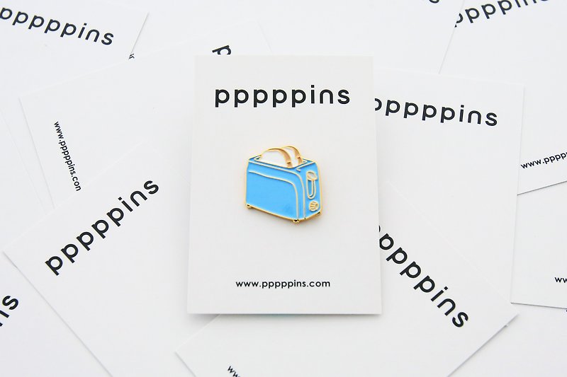 Toaster Enamel Pin - Brooches - Other Metals Blue