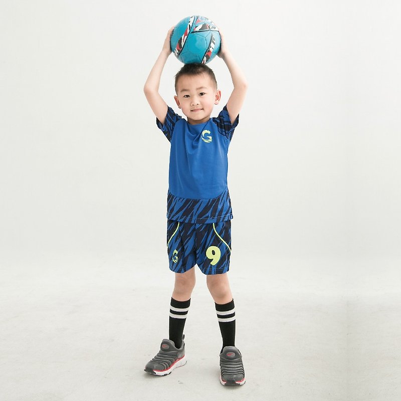 éGrato子供用サッカースーツ（スーパーマンブルー）吸湿発散性のあるスポーツスーツ - その他 - ポリエステル ブルー