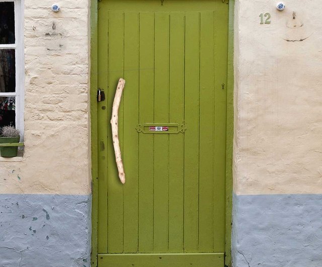 個性ある 流木ドア取っ手・流木ドアノブ・流木ドアハンドル・ 木製ドア