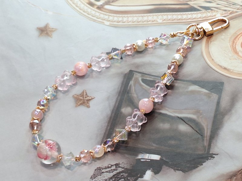 ガラスベア/オーストリア製/ヘイディビーズの携帯ストラップ - その他 - 半貴石 