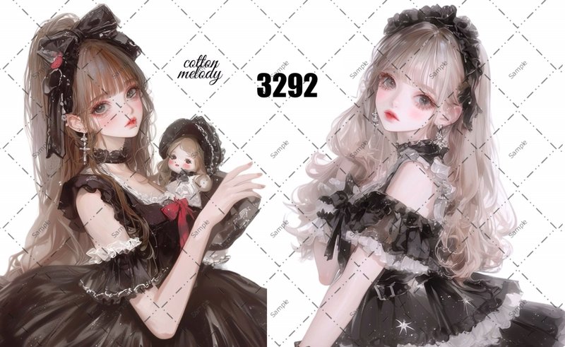 original sticker no.3292 人物ステッカー オリジナルステッカー オリジナル人物ステッカー 装飾ステッカー cotton melody - 貼紙 - 紙 