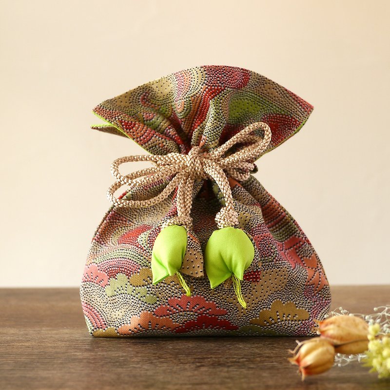 Happy Purse FUGURO - กระเป๋าเครื่องสำอาง - ผ้าฝ้าย/ผ้าลินิน สีเขียว