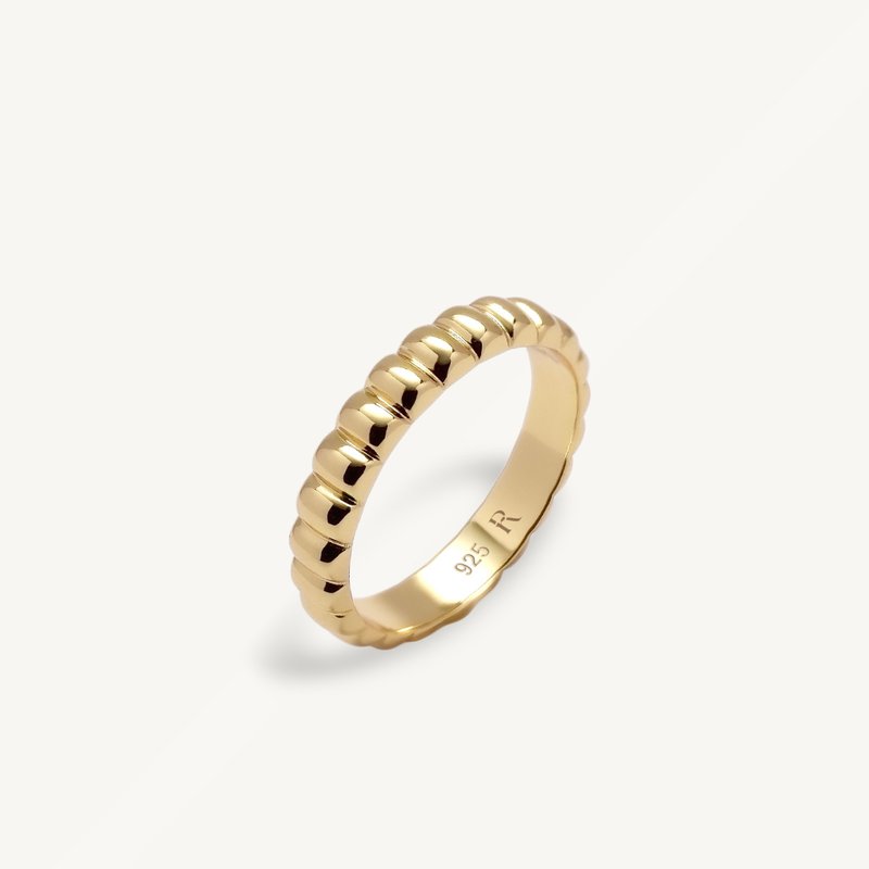 Brio Ring │ 純銀戒指 - 戒指 - 純銀 金色