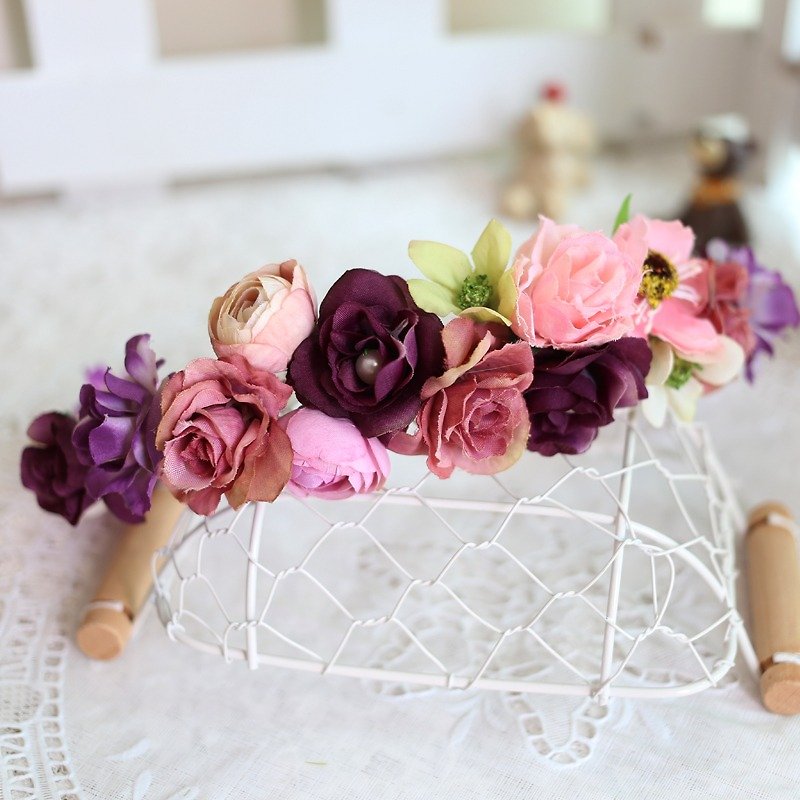 Wreaths Manor*Handmade jewelry bouquet*wedding small objects*bridal bouquets*Corolla ~~ H16 - เครื่องประดับผม - กระดาษ 