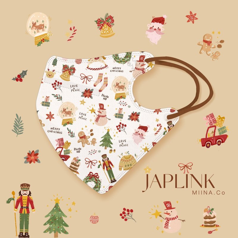 [Standard] JAPLINK HEPA high-tech water electret three-dimensional medical mask-Nutcracker - Face Masks - Polyester Gold