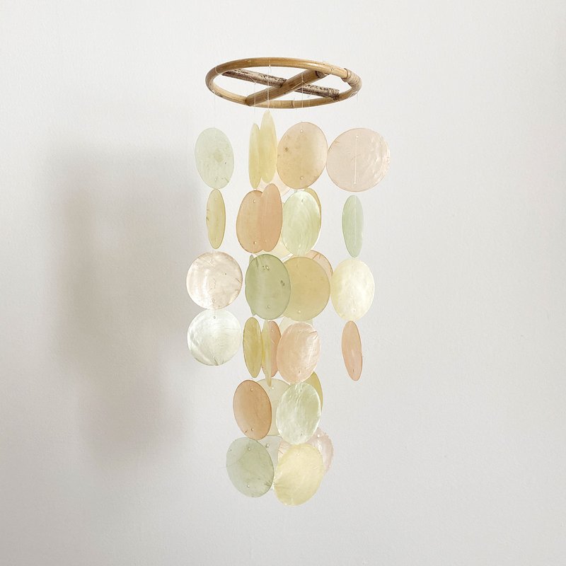 DIY-KIT|Lisbon Boutique-Orange, Olive-Circle-S|Shell Wind Chime Mobile |#0-386-O - 其他 - 貝殼 橘色