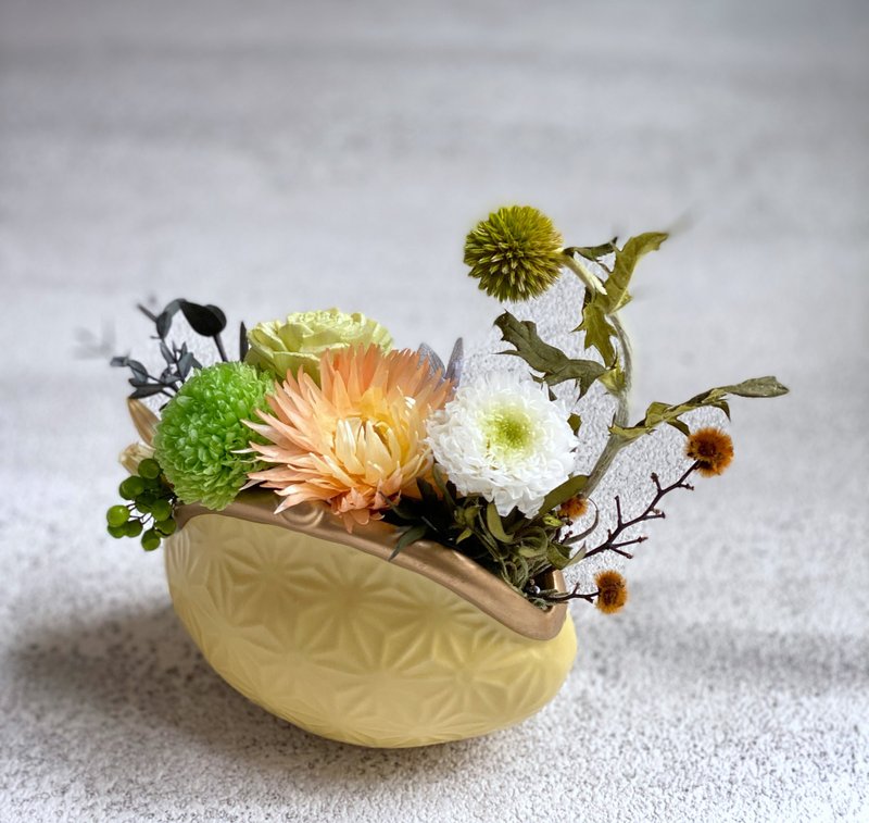 【實體手作】招財桌花 荷包滿滿 不凋花 錢包桌花 一人成團 - 植栽/花藝 - 植物．花 