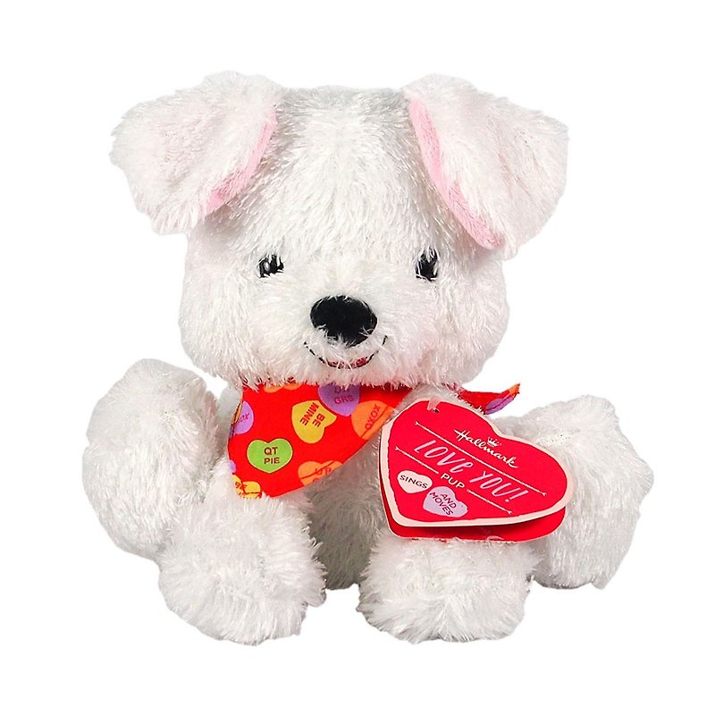 Acoustic Fluffy Love Little White Dog【Hallmark-Gift】 - ของเล่นเด็ก - ผ้าฝ้าย/ผ้าลินิน ขาว