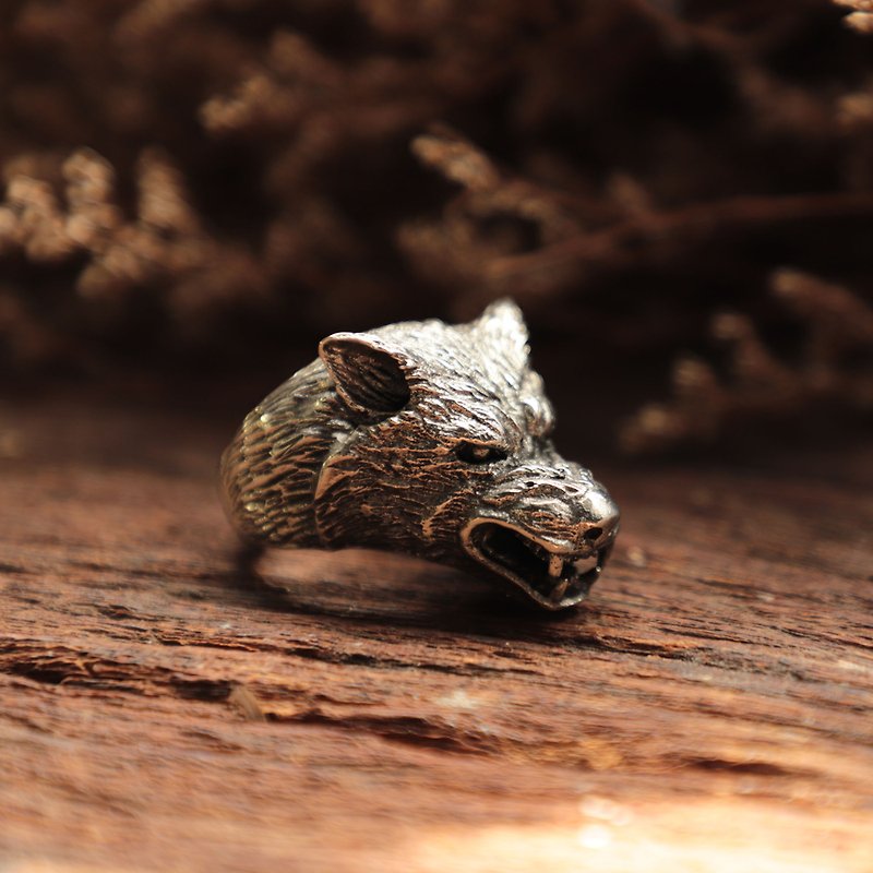Wolf odin ring for men made of sterling silver 925 viking style - General Rings - Sterling Silver Silver