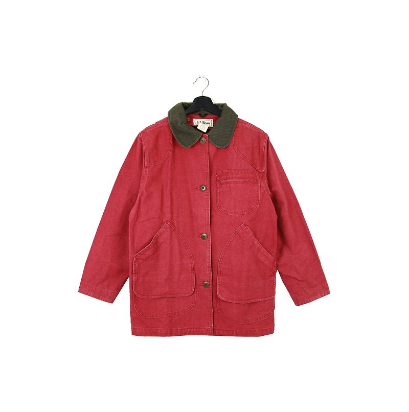 Back to Green:: L.L.Bean工裝外套 胭脂紅 vintage （L-06） - 男夾克/外套 - 棉．麻 