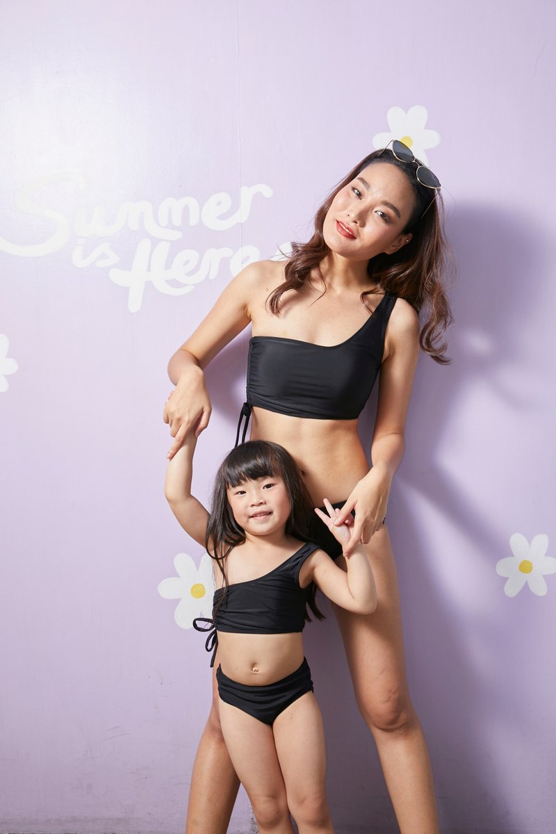 Sexy Tie : Kids Two Pieces : Black - 嬰兒/兒童泳衣 - 其他材質 黑色