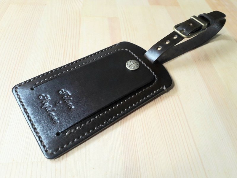 本革 牛革 手作りスーツケースタグ IDタグ 海外旅行 カスタムカラー 文字刻印 - ラゲッジタグ・ネームタグ - 革 多色