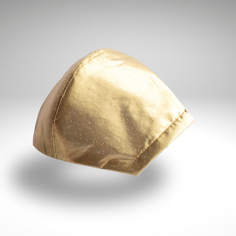 PSNY 結婚式 光沢ファビュラス・ゴールドのフィルター入りマスク FB08 - 口罩/口罩收納套 - 棉．麻 金色