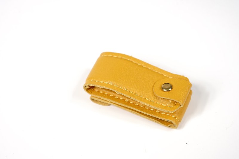 Lens cap anti-lost clip - Lyme yellow - Cameras - Genuine Leather Yellow