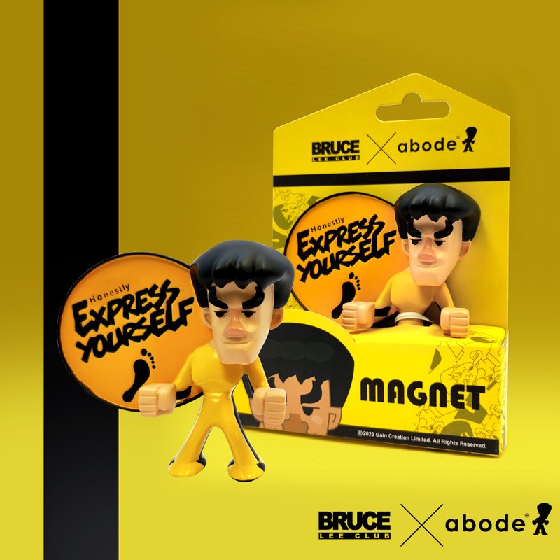 EXPRESS YOURSELF Doll Refrigerator Magnet---Bruce Lee Club x abode Series - แม็กเน็ต - เรซิน 