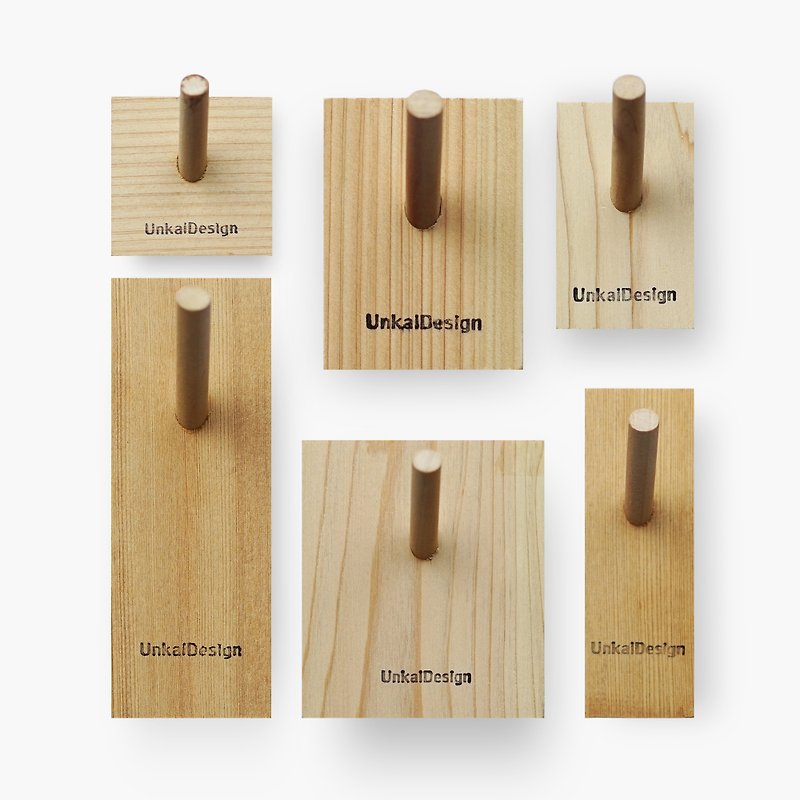 NG product!! There are scratches~ but the function can be used normally~ HM-Hinoki hook! (6 in a set) - Hangers & Hooks - Wood 