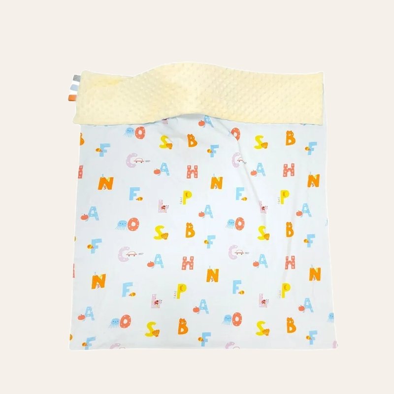 PiyoPiyo Yellow Duck Double-Sided Soothing Learning Funny Blanket Gift Box - ของขวัญวันครบรอบ - เส้นใยสังเคราะห์ สีน้ำเงิน