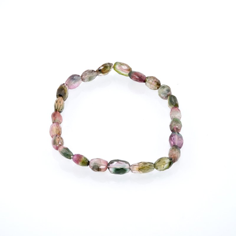 PolyGram Jewelry-Natural Two-Color Tourmaline Bracelet - สร้อยข้อมือ - เครื่องเพชรพลอย 