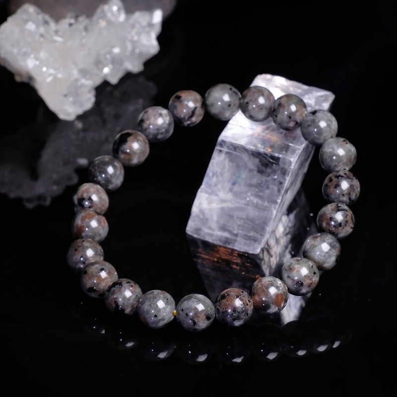 8mm American flame Stone natural ore crystal bracelet bracelet positive energy purification custom - สร้อยข้อมือ - คริสตัล 