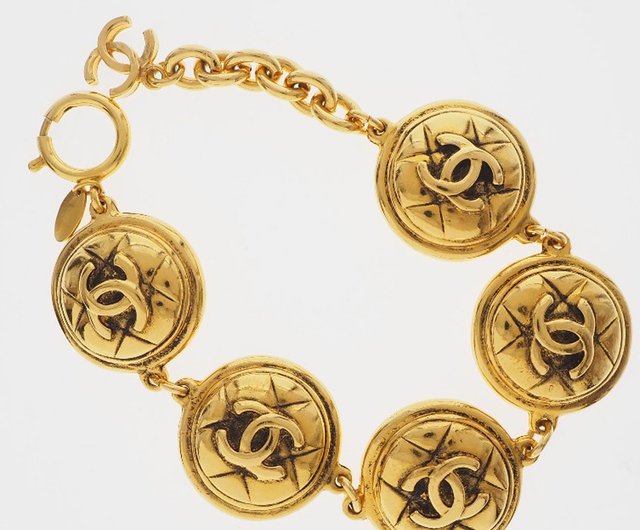 CHANELマトラッセ ヴィンテージ 金メッキ ゴールドレディース ブレスレット 日本直送】シャネル CHANEL ココマーク ブレスレット マトラッセ