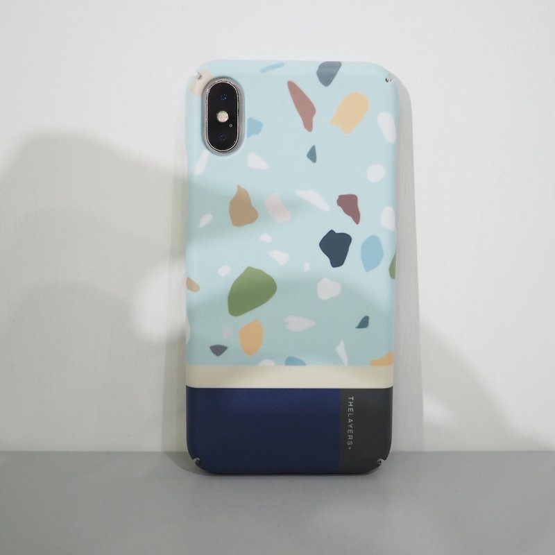GRAPHIC PRINT - SWIMMER TERRAZZO Phone Case - เคส/ซองมือถือ - พลาสติก สีน้ำเงิน