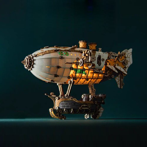 本草崗木 奇幻興登堡飛空艇 - 3D手工模型