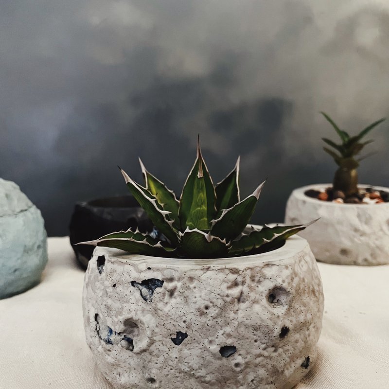 殞流行星 | 手作水泥盆 - 盆栽/植栽 - 水泥 