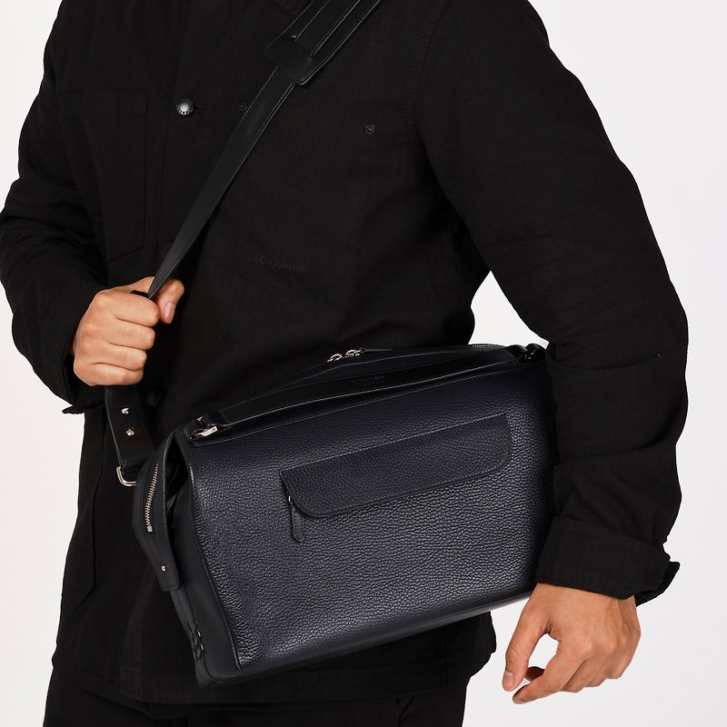 Liberty Black Leather Camera Bag - Camera Bags & Camera Cases - Genuine Leather Black