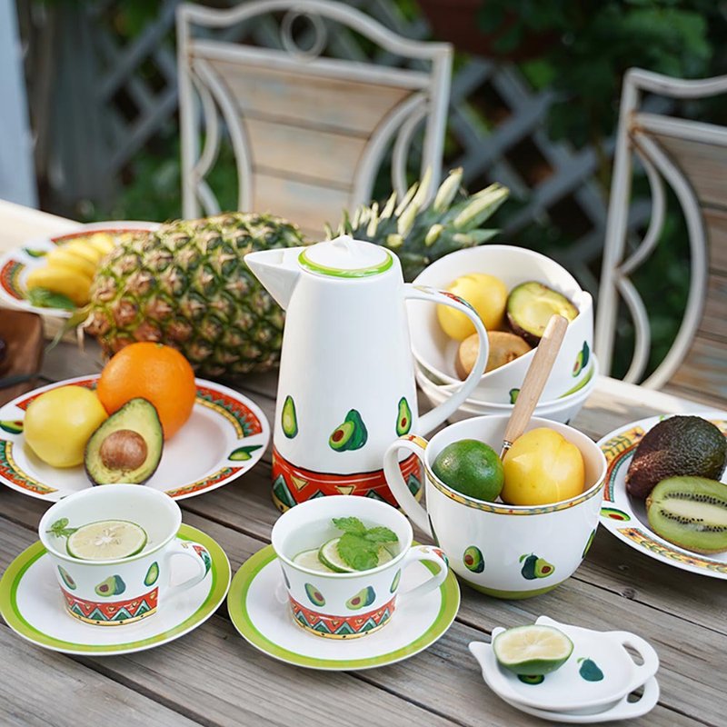 Mexican Avocado Series Bone China Afternoon Tea Gift Box [Various Combinations Available] - Teapots & Teacups - Porcelain 