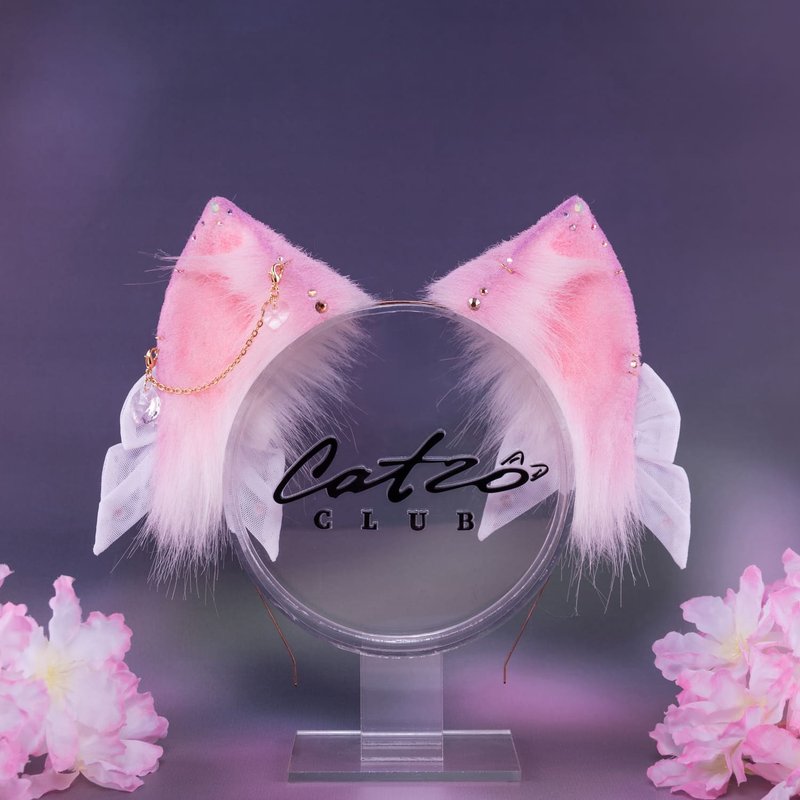 Eden Kitten Ears - 髮夾/髮圈 - 其他人造纖維 粉紅色