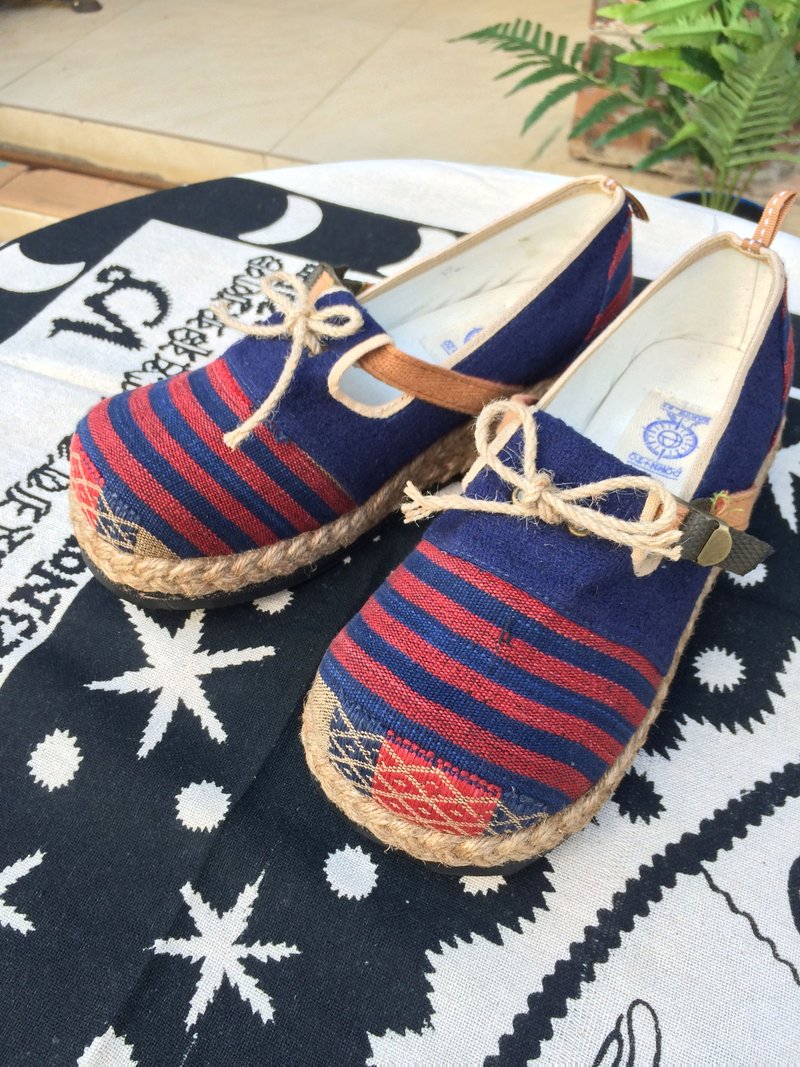 EARTH.er │ "NAGA OCEAN" natural hemp shoes ● "NAGA OCEAN" Hemp Casual Slip-On Shoes│ :: :: Hong Kong original design brand - Women's Casual Shoes - Cotton & Hemp Blue