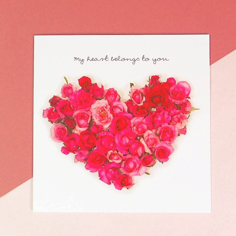 Pink Rose Valentine's Day Card Love [LD] - Cards & Postcards - Paper Red