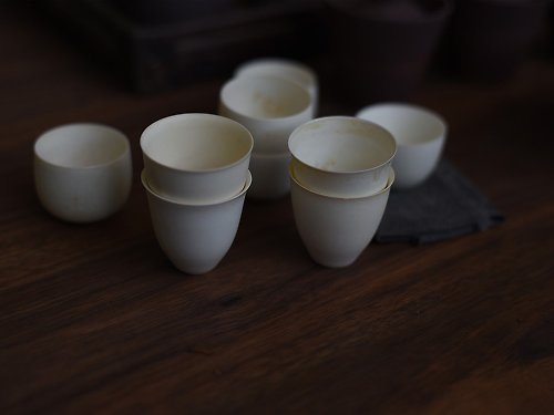言己生活 草木灰釉 手工超薄胎茶杯品茗 聚香杯 蛋殼杯