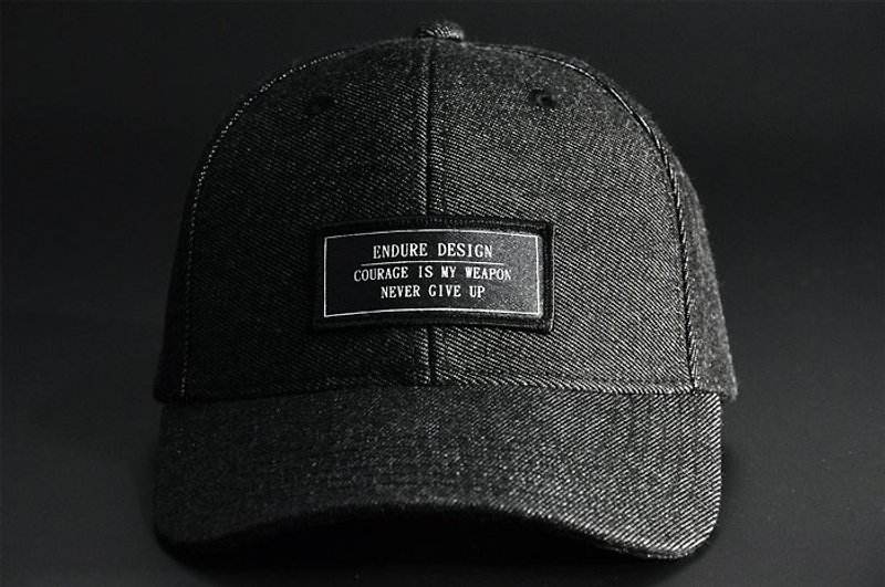 ENDURE English font classic denim black old hat - Hats & Caps - Cotton & Hemp 