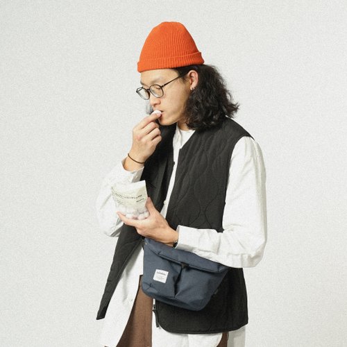 hellolulu 經典款式立體防潑水斜揹包S號 MINI KASEN ECO (寶石藍)