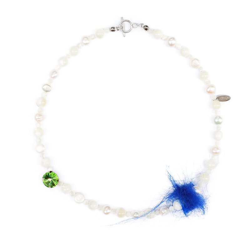 KDNP Furr Necklace_Royal Blue - สร้อยคอ - วัสดุอื่นๆ สีน้ำเงิน