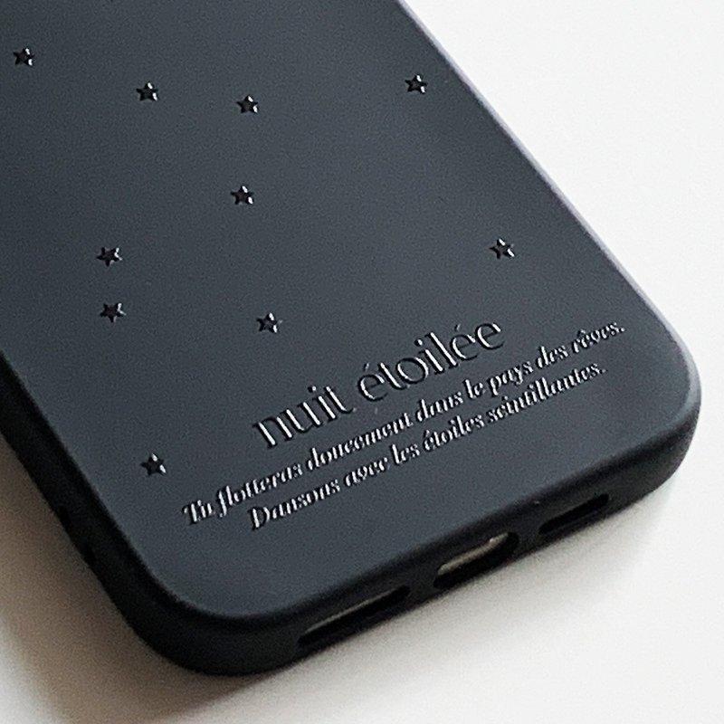 Nuit etoile Black Jelly Phonecase - 手機殼/手機套 - 橡膠 黑色