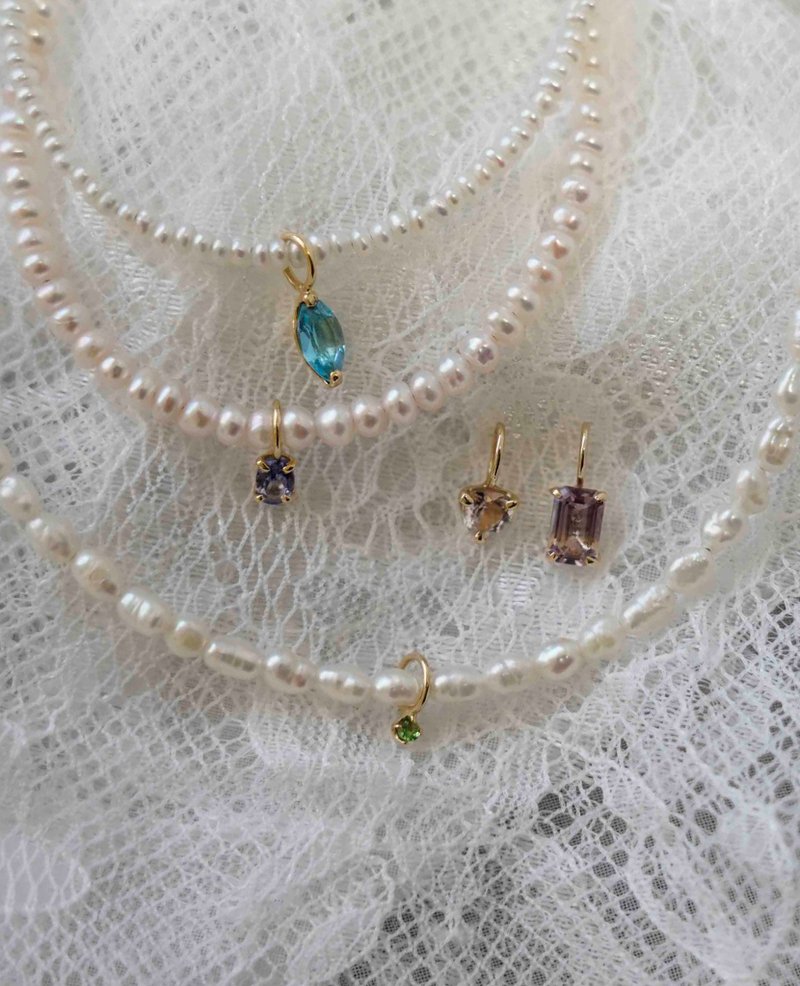 SV Birthstone Pearl Necklace - 項鍊 - 其他金屬 多色