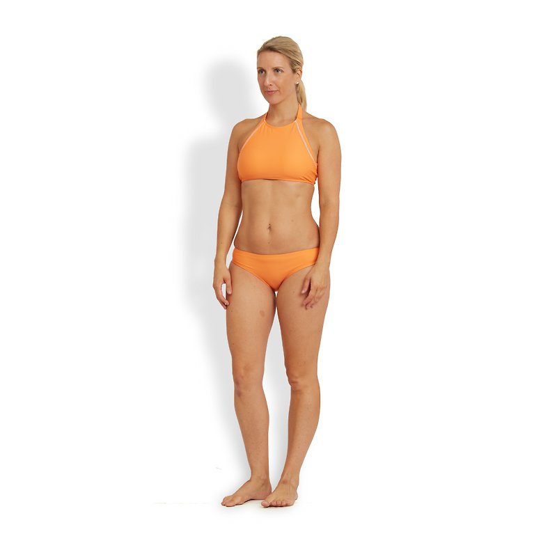 HANNAH high neck two-piece swimsuit - ชุดว่ายน้ำผู้หญิง - วัสดุอื่นๆ สีส้ม