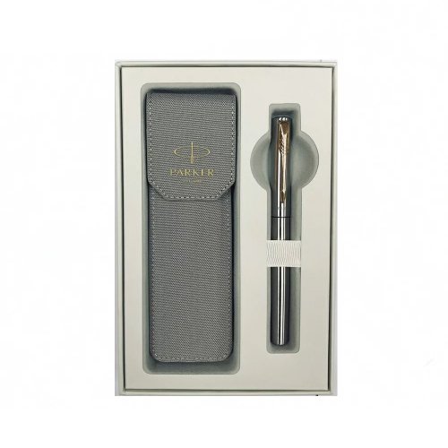 城市視角 PARKER 新威雅XL 鋼筆 鋼桿金夾 布筆套卡水禮盒