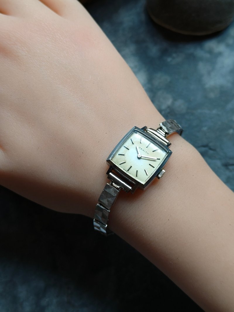 稀有Zenith 真力時 古董錶 機械手上鍊錶 - 女錶 - 其他金屬 銀色
