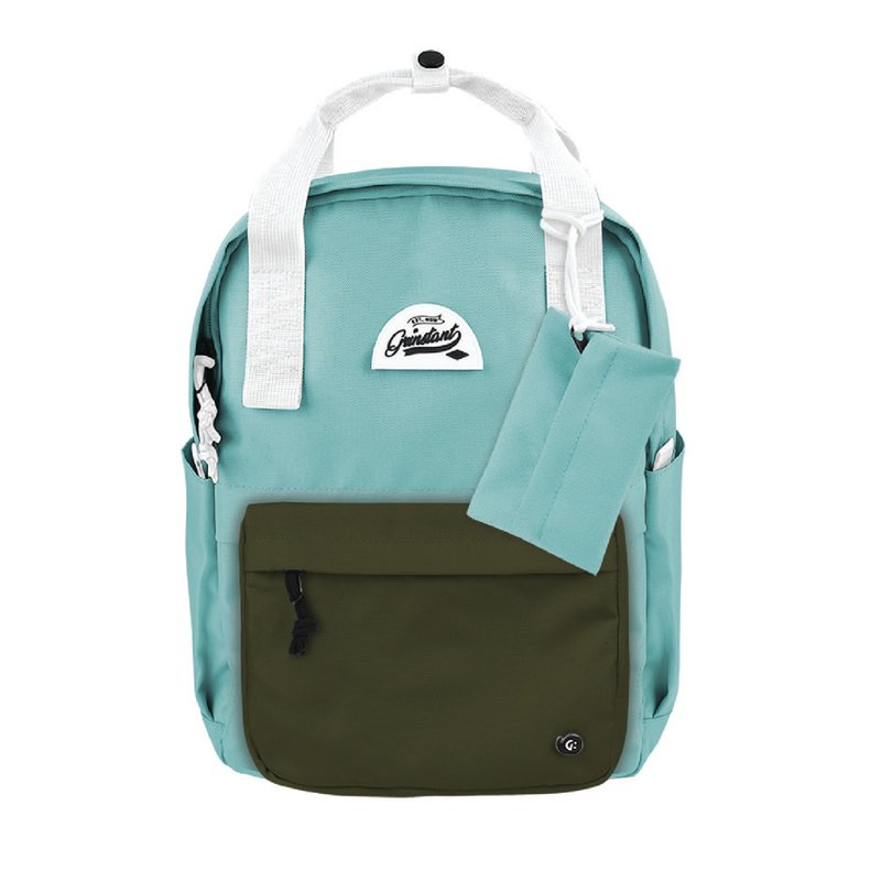 Grinstant ミックス＆マッチ 取り外し可能な13インチバックパック - ドリームシリーズ (ブルーとアーミーグリーン) - リュック・バックパック - ポリエステル 