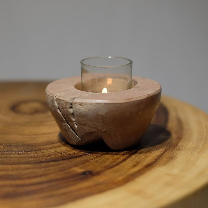 柚木蠟燭台 - 香氛蠟燭/燭台 - 木頭 