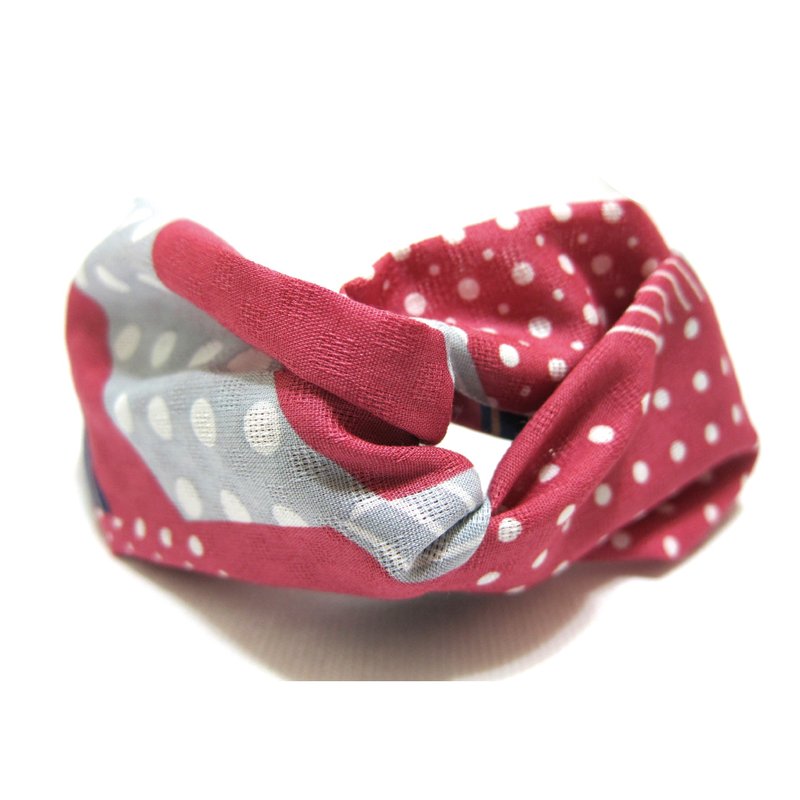 Strawberry fragrance Elastic hair band - เครื่องประดับผม - ผ้าฝ้าย/ผ้าลินิน สึชมพู