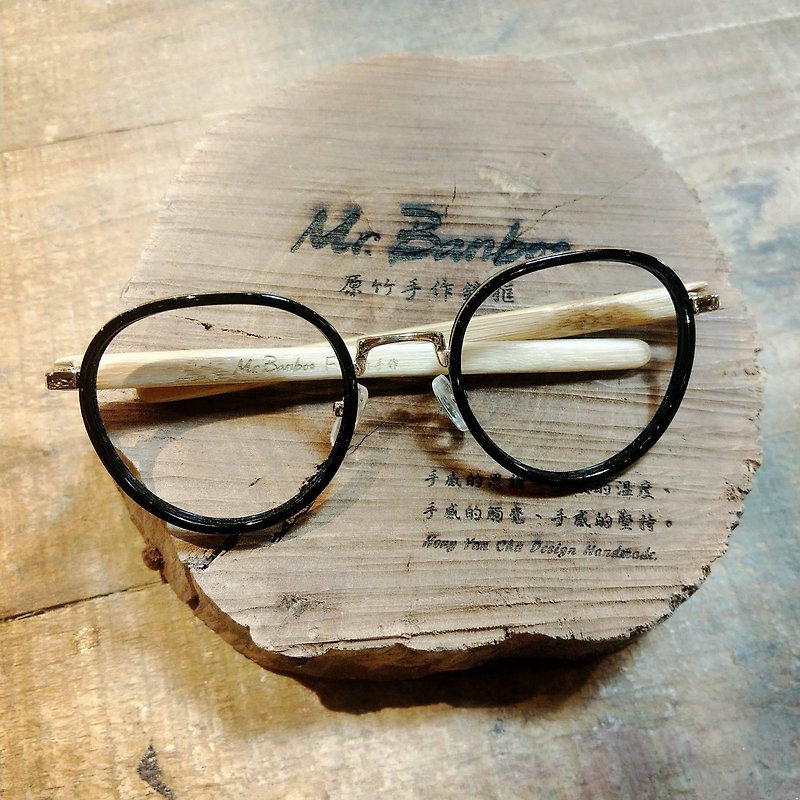 Taiwan handmade glasses [MB F] series of exclusive patented touch aesthetic aesthetic action art - Other - Bamboo Gold