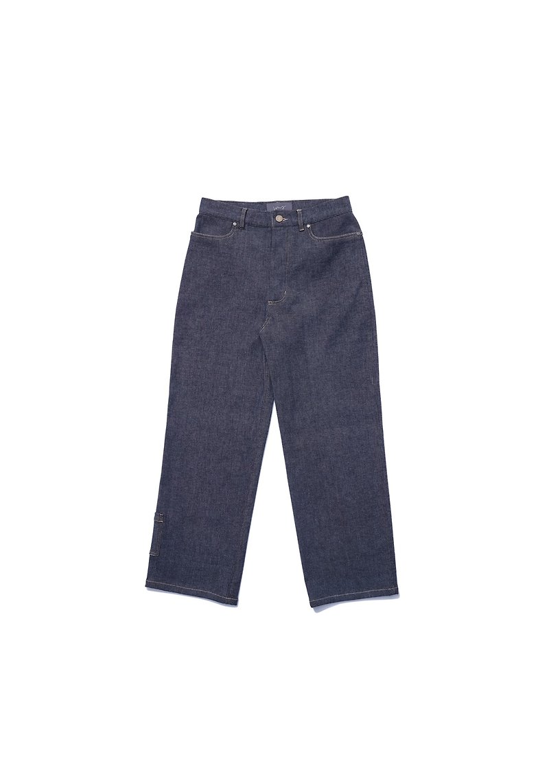 Basic loose fit jeans - กางเกงขายาว - ผ้าฝ้าย/ผ้าลินิน สีน้ำเงิน