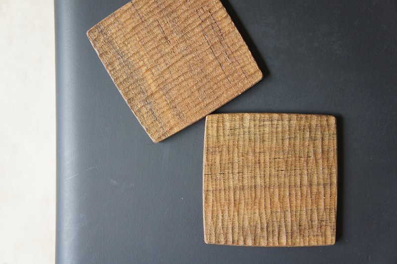 コースターset_Myanmarチークの木 - コースター - 木製 ブラウン