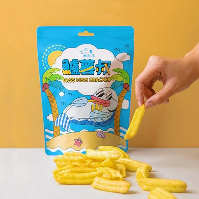 【戀戀蚵仔寮】鱸薯叔(原味)鱸魚薯條餅乾7入 - 零食/點心 - 其他材質 