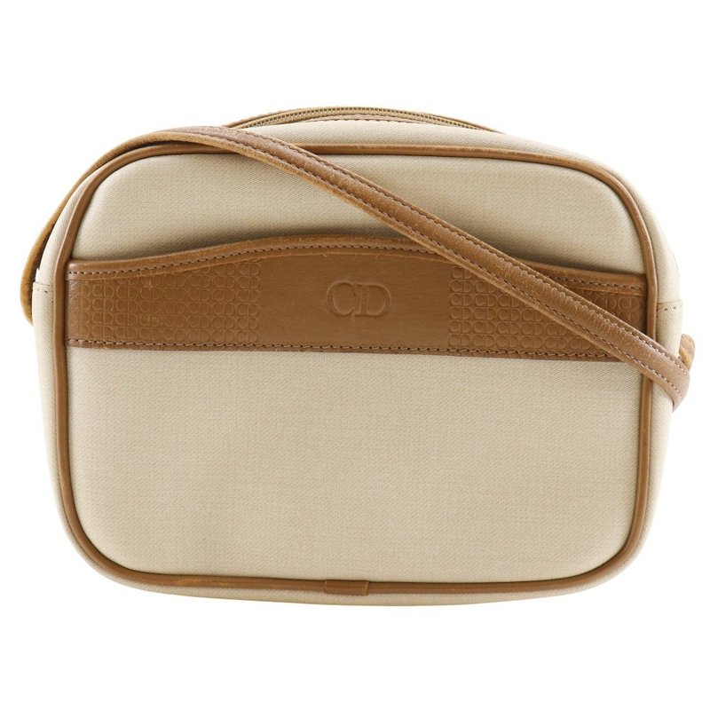 【日本直送】Christian Dior 迪奧 CD Logo 側背包 小包 古董 PVC 米色 女仕【二手】 - 側背包/斜背包 - 塑膠 咖啡色