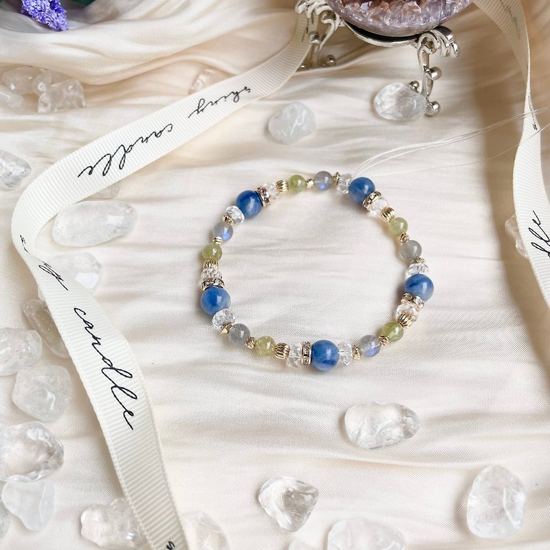Crystal bracelet design 14K gold-filled Stone crystal bracelet gift to keep your mind clear and bring good luck - Bracelets - Crystal Multicolor
